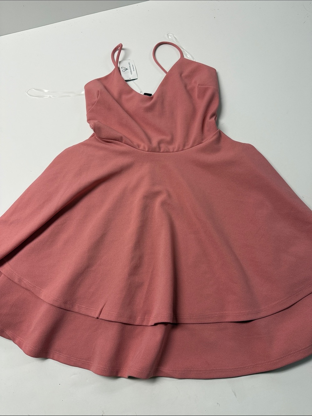 Windsor Rose-Pink Spaghetti Strap Fit & Flare Dress